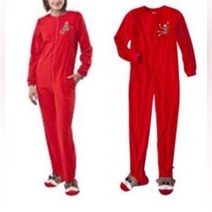 Nick & Nora Vibrant‎ Red Sock Monkey Onesie
